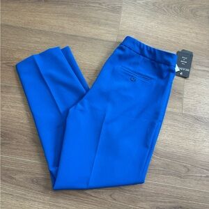Zac & Rachel Lapis Blue Pull On Ankle Work Pants